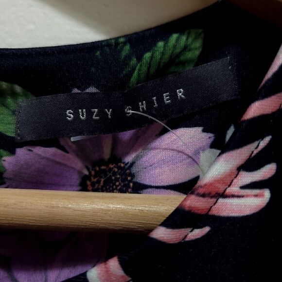 NWT Suzy Shier Floral Scuba Dress - Picture 3 of 11